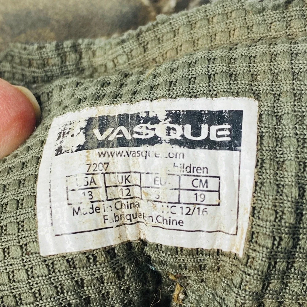Vasque Hiking Shoes Kids 13 Mid Breeze III Ultra Dry Style 7208 Lace Up
